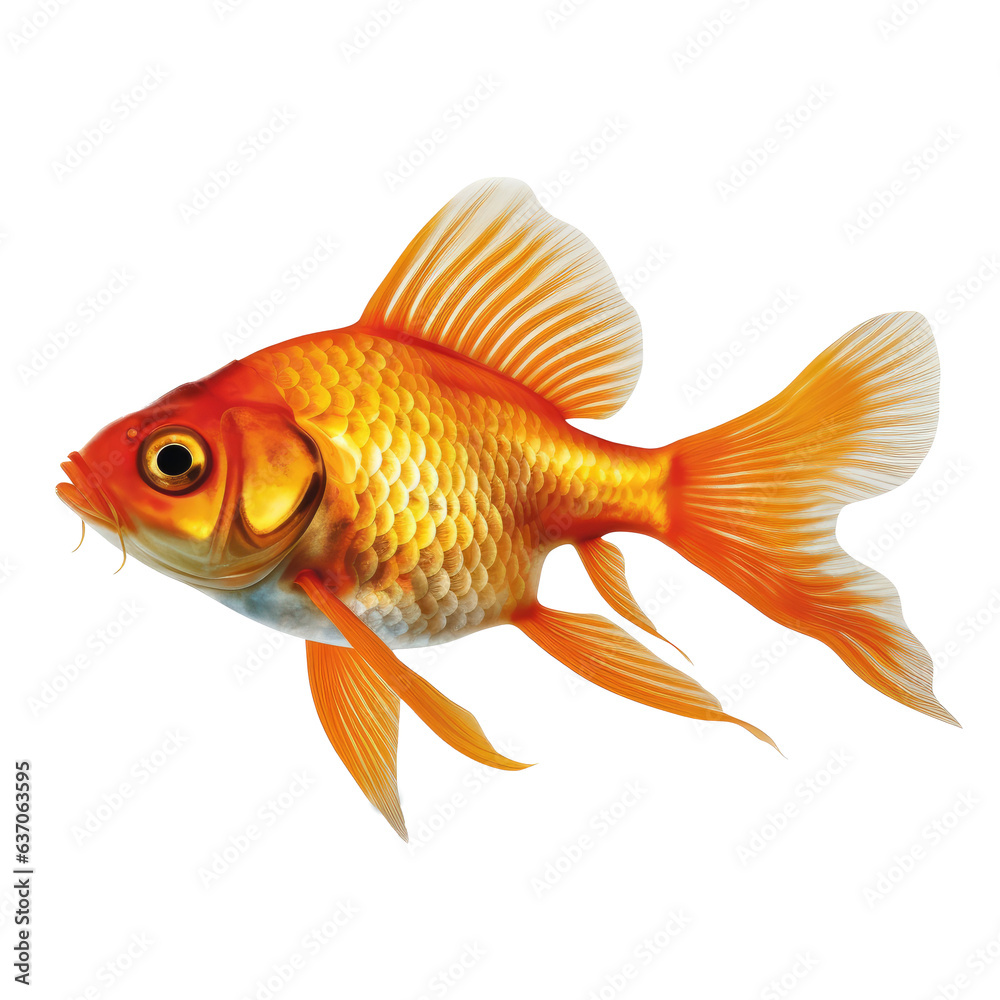 Goldfish , Isolated On Transparent, PNG