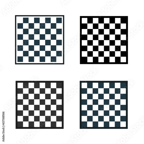 Abstract Empty Chess Board Silhouette Illustration