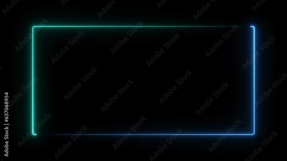 abstract glowing neon rectangle frame animation background 4k abstract glowing neon rectangle frame animation background 4k