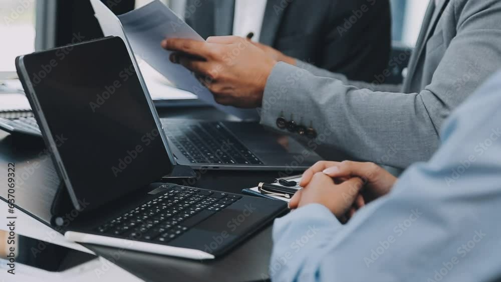 .Financial Business team present. Business man hands hold documents with financial statistic stock photo, discussion, and analysis report data the charts and graphs. Finance Financial concept .Financial Business team present. Business man hands hold documents with financial statistic stock photo, discussion, and analysis report data the charts and graphs. Finance Financial concept