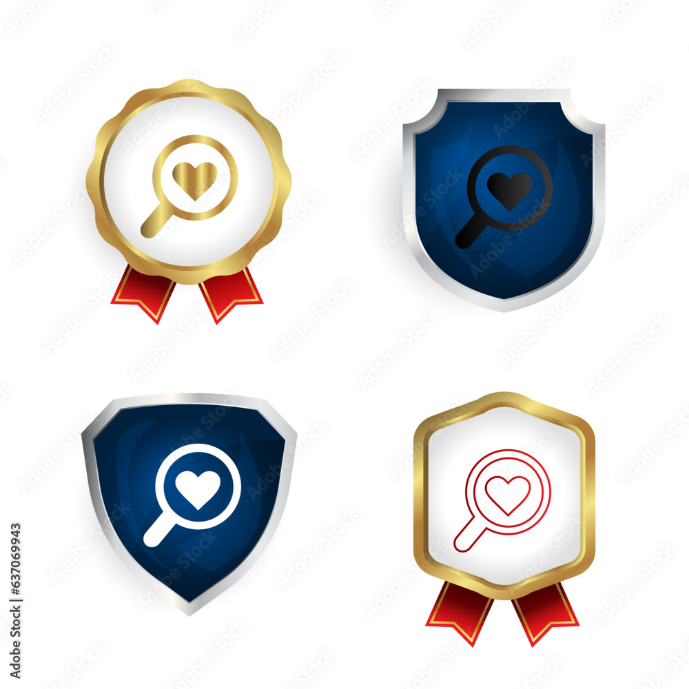 Abstract Find Partner Badge and Label Collection Abstract Find Partner Badge and Label Collection