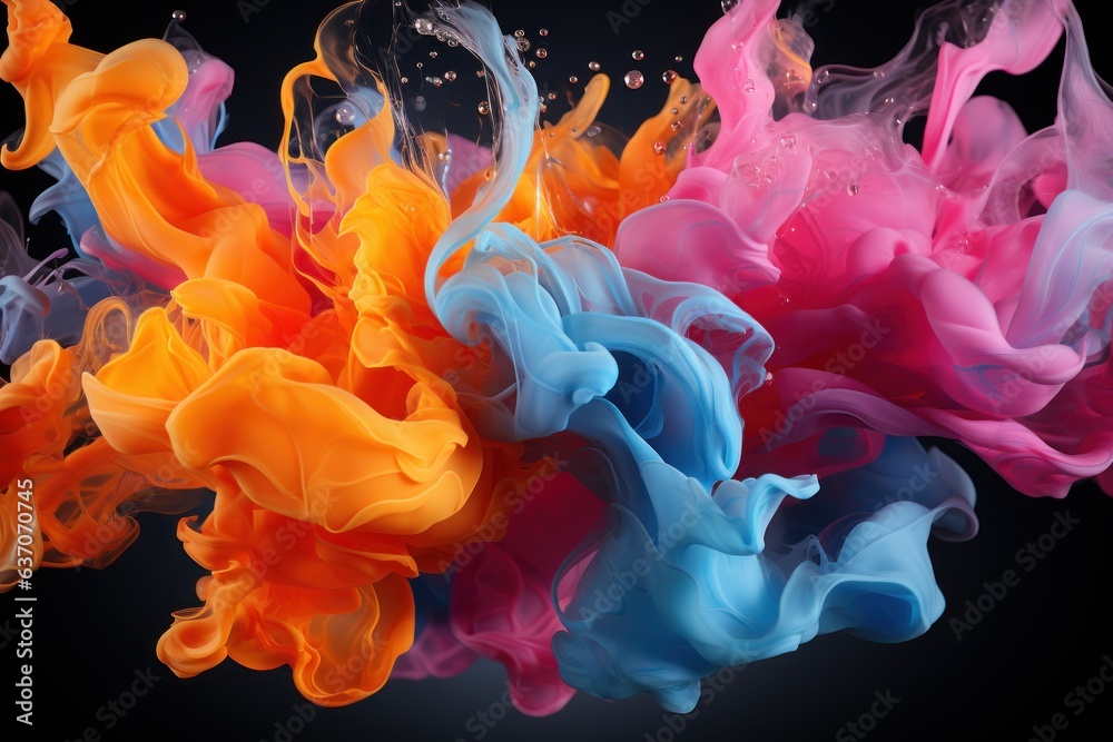 Obraz premium cloud of ink colors on water
