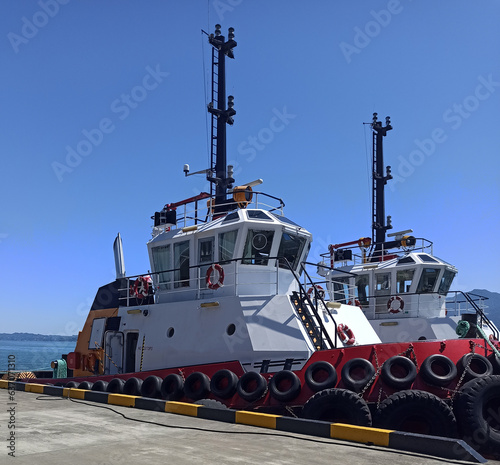 motor ship,ship moored in a seaport, modern water transport, summer vacation, luxury lifestyle and concept