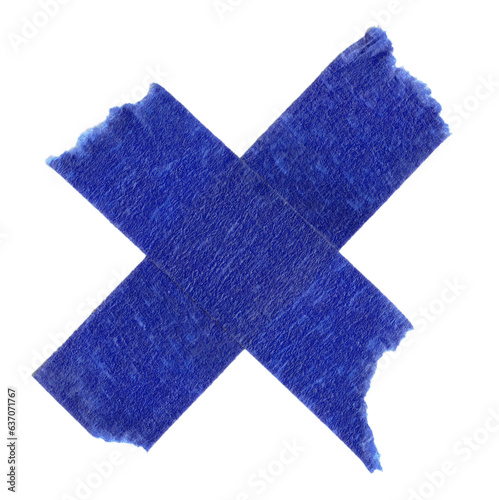 blue sticker paper tape washi tape high quality isolated	
