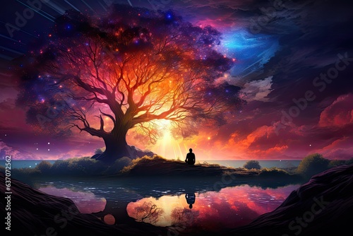 silhouette of spiritual teacher and thinker with adhd and add