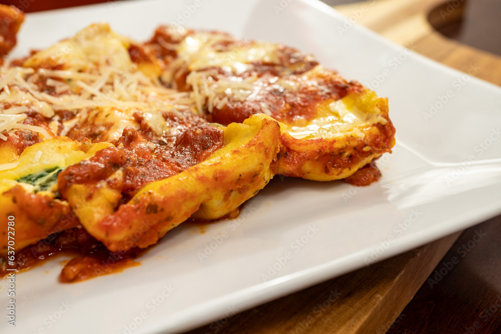 Freshly Baked Fully Homemade Spinach Cannelloni Freshly Baked Fully Homemade Spinach Cannelloni