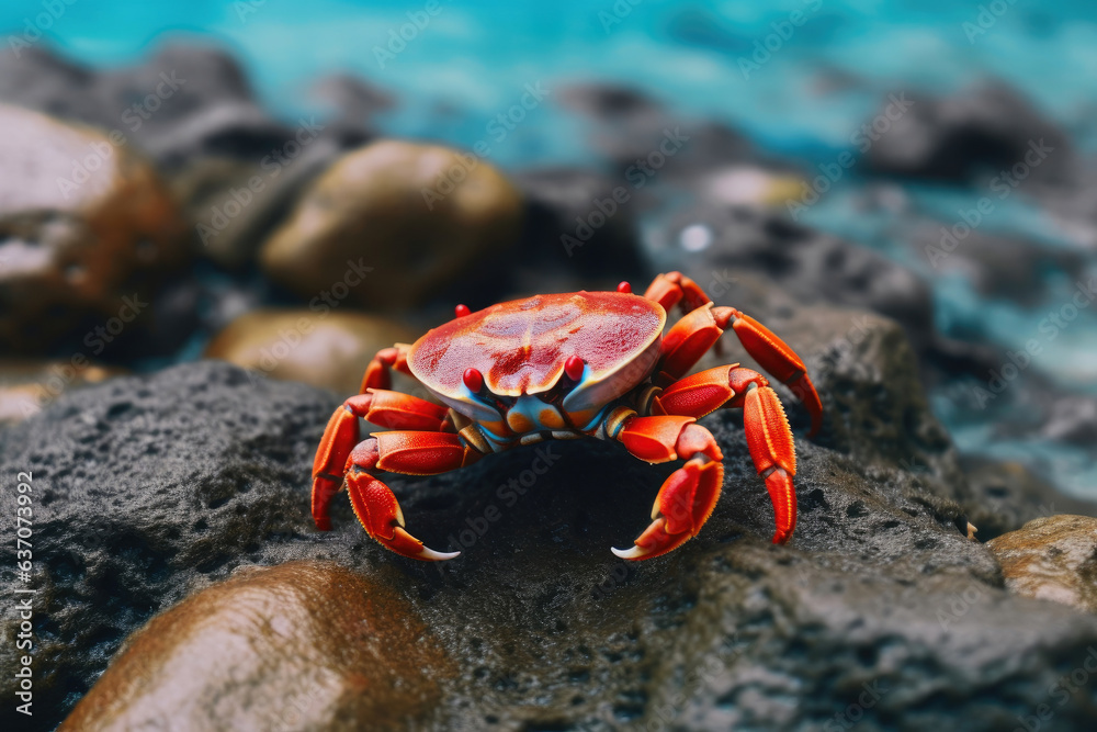 Nature's Delicacy: The Graceful Crab in its Habitat
