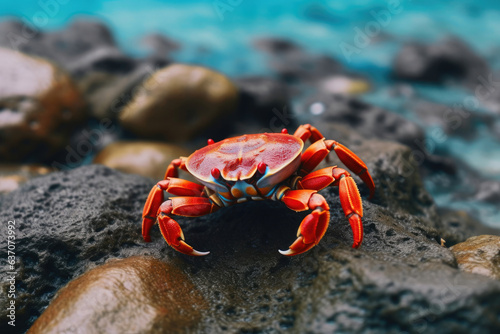 Nature's Delicacy: The Graceful Crab in its Habitat