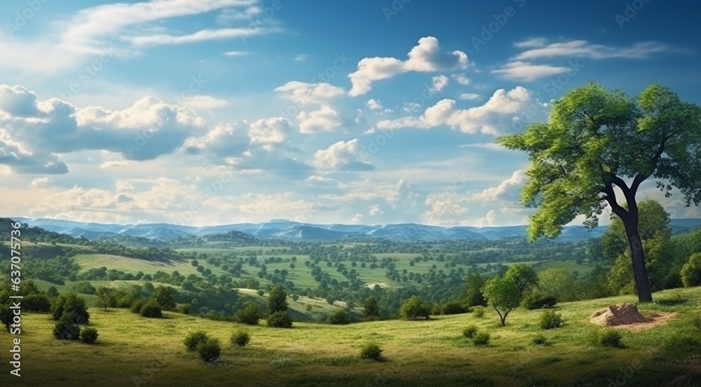 landscape with trees, forest view, tropical forest view, plants and trees