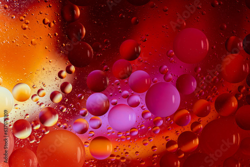 bright colorful abstract background, oil drops on the water surface