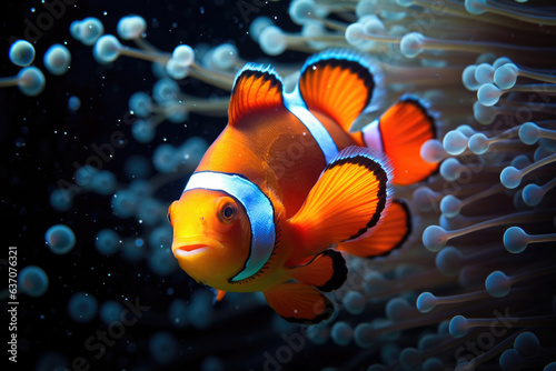 Vibrant Clownfish Amidst Underwater Serenity