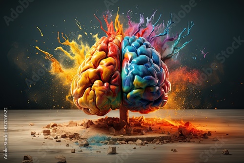 Illustration of Fatigued Brain in ADHD