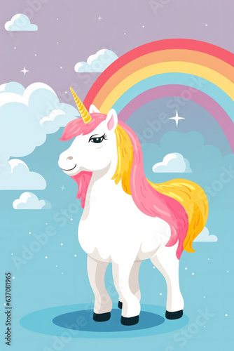 Beautiful unicorn illustration (AI Generated) 