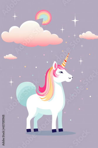 Beautiful unicorn illustration (AI Generated)  © Djomas