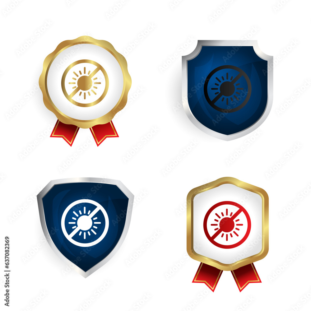 Abstract No Sun Light Badge and Label Collection Abstract No Sun Light Badge and Label Collection