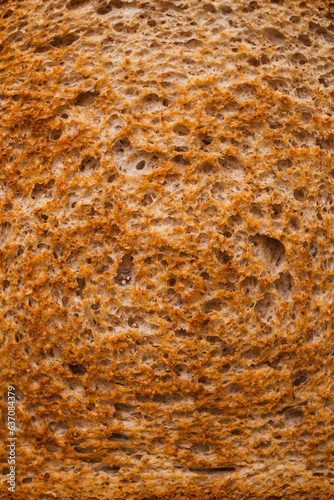 Close up shot of toasted whole wheat sandwich bread. Breakfast concept.
