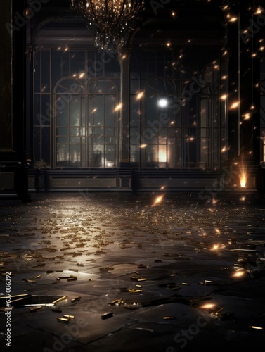 Abstract background with glitter and shiny lights. 