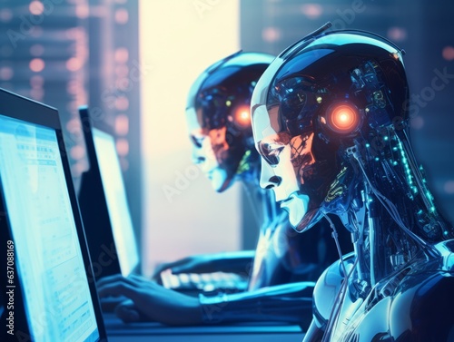 technology and futuristic sci fi digital ai business