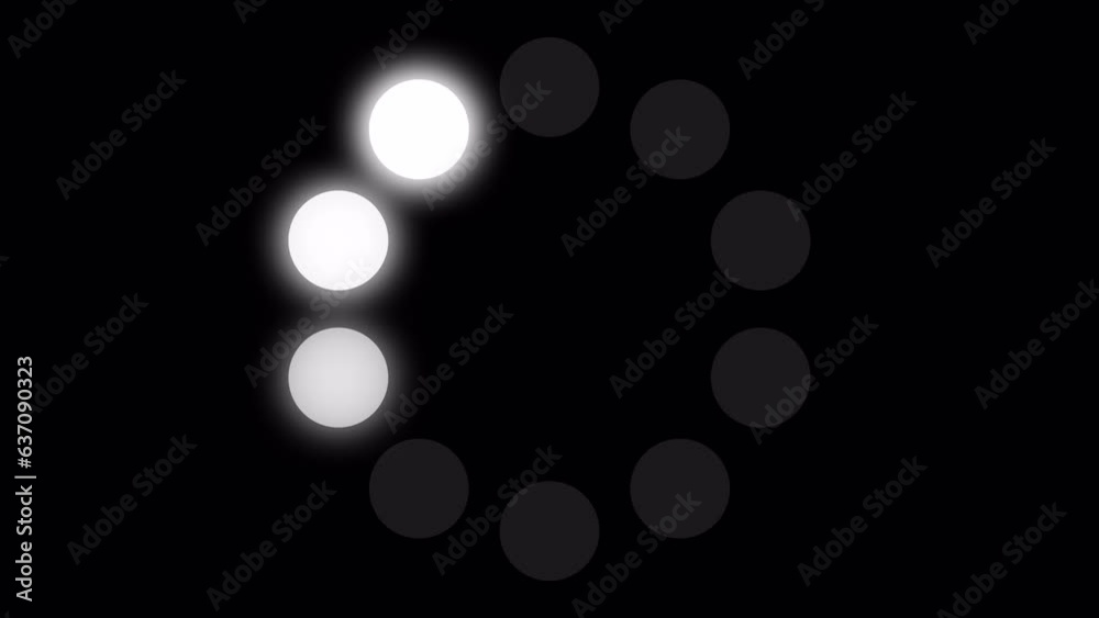 Loading Circle Video with Glow. Loading Animation on Transparent ...