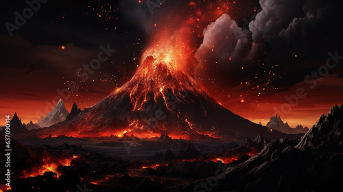 Volcanic Eruption.Generative Ai