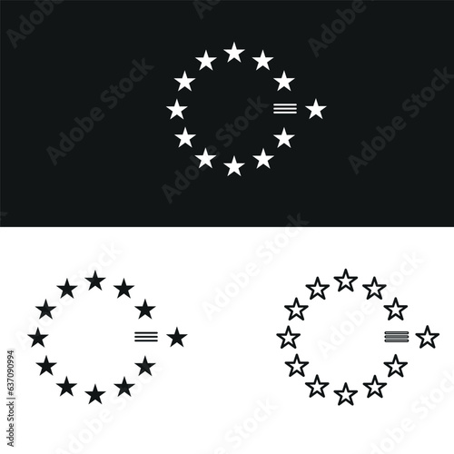 vector icon of simple forms of Brexit icon