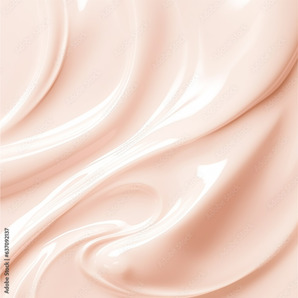 Skincare, cosmetics and beauty product, blush pink glossy cream lotion texture as abstract background, generative ai