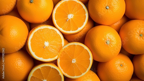  a pile of oranges sitting next to each other on top of each other. generative ai