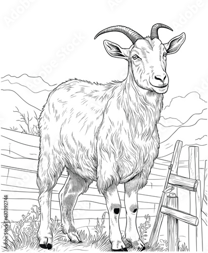 goat coloring pages for kids