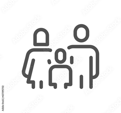 Family related icon outline and linear vector.