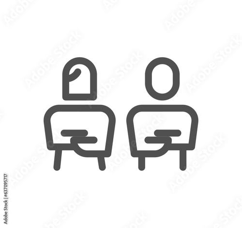 Family related icon outline and linear vector.