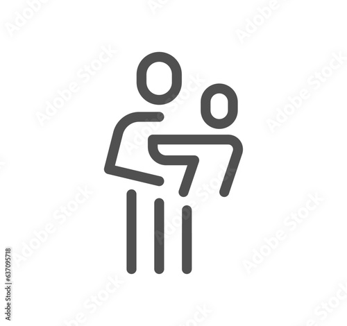 Family related icon outline and linear vector.