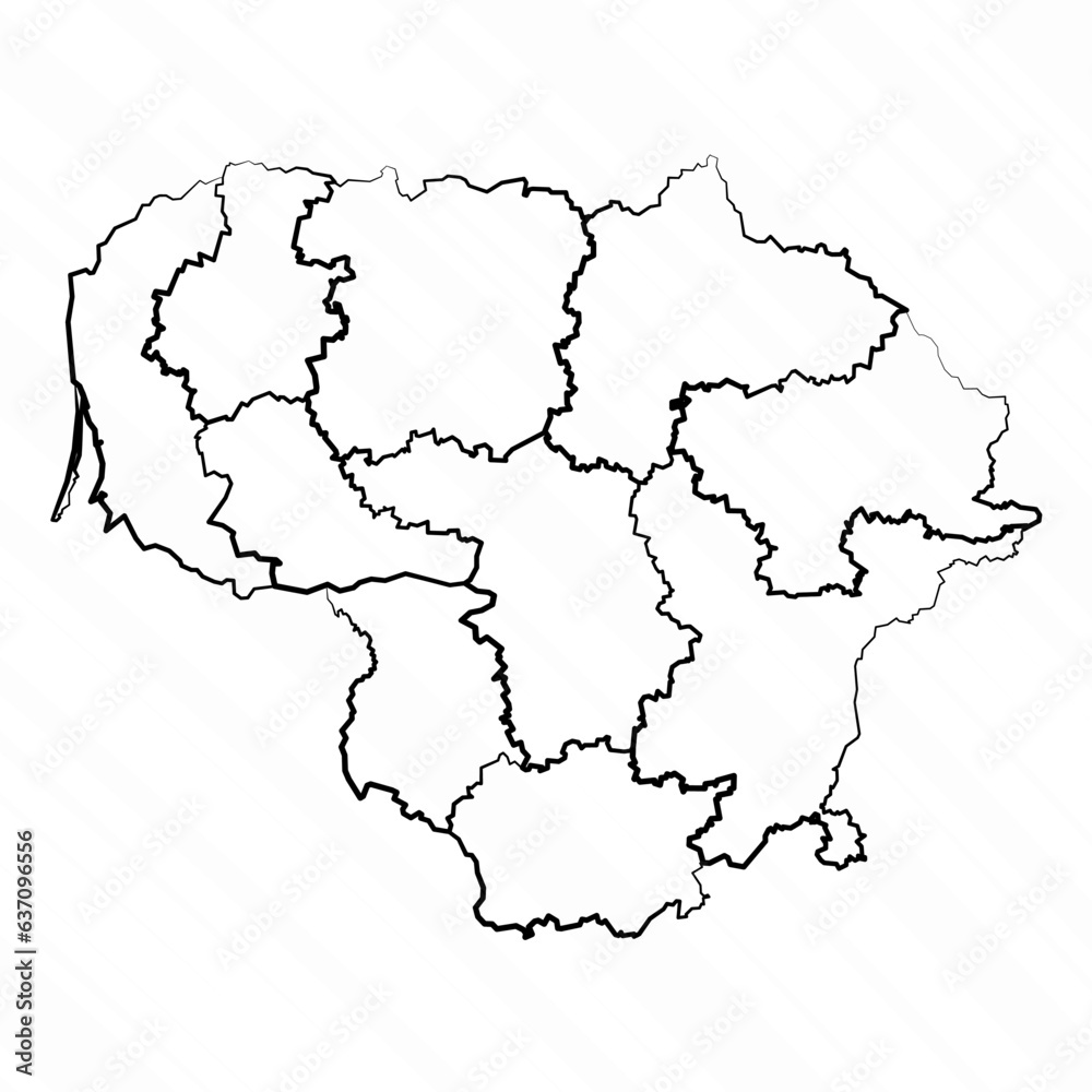 Hand Drawn Lithuania Map Illustration