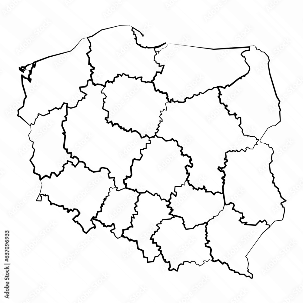 Hand Drawn Poland Map Illustration