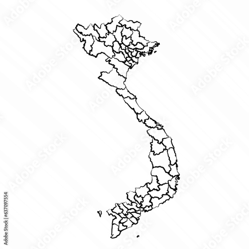 Hand Drawn Vietnam Map Illustration