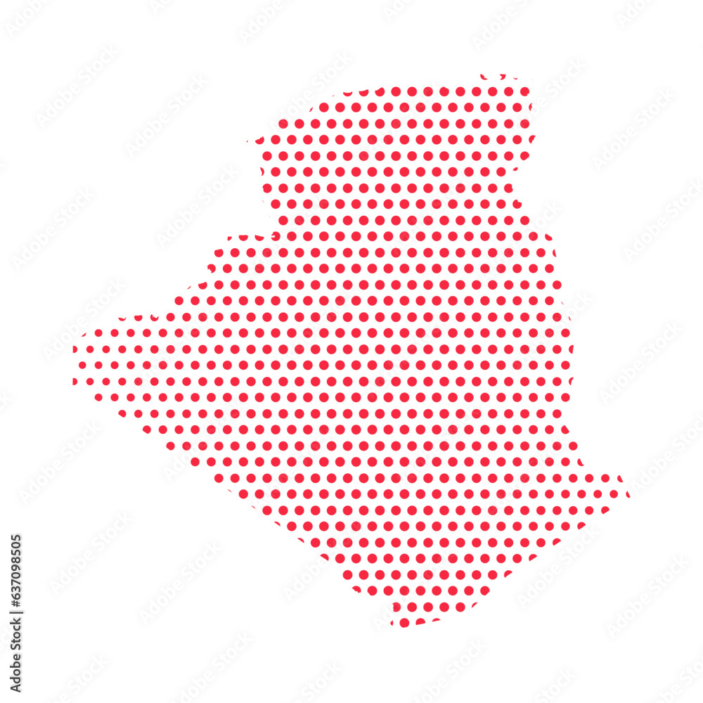 Vector Algeria Dotted Map Illustration