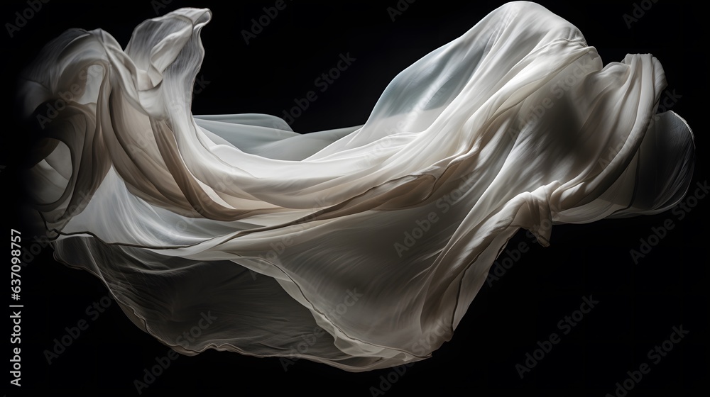 tissu blanc en mouvement, généré par IA tissu blanc en mouvement, généré par IA