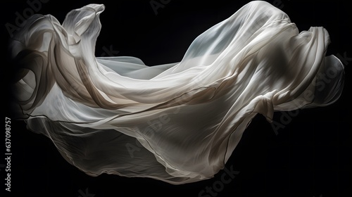 tissu blanc en mouvement, généré par IA