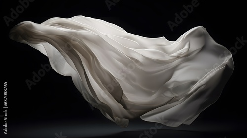 tissu blanc en mouvement, généré par IA