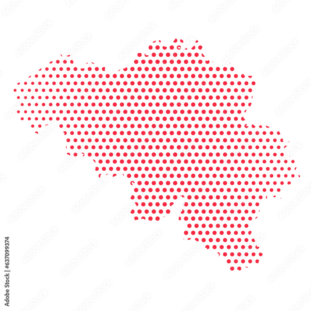 Vector Belgium Dotted Map Illustration