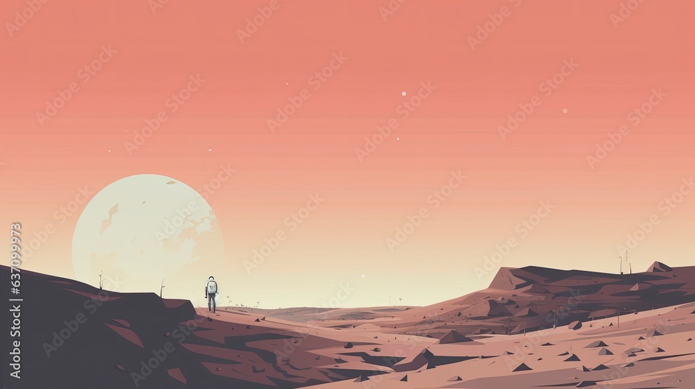 Fototapeta premium Nature on a strange planet, Generative AI