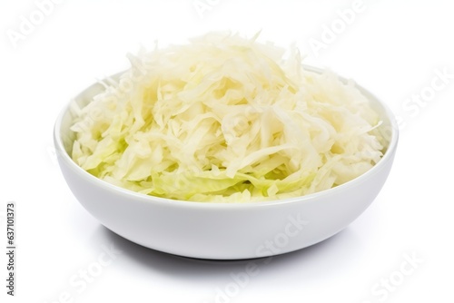 Fresh salad from white Cabbage isolated on white