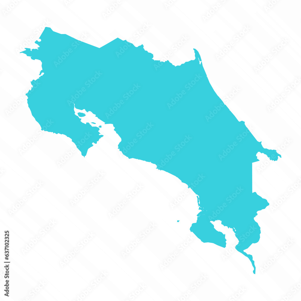 Fototapeta premium Vector Simple Map of Costa Rica Country