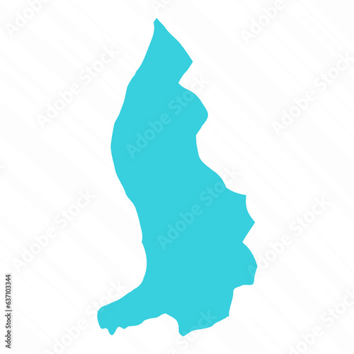 Vector Simple Map of Liechtenstein Country