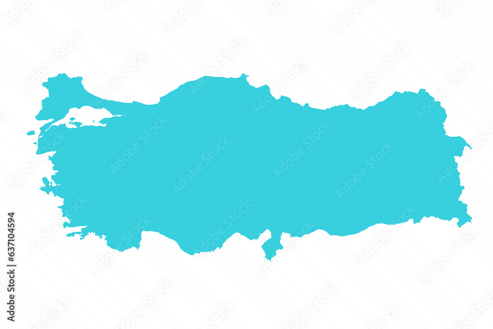 Vector Simple Map of Turkey Country