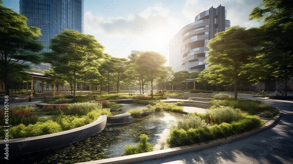Urban Oasis: Captivating Fusion of Architecture and Nature