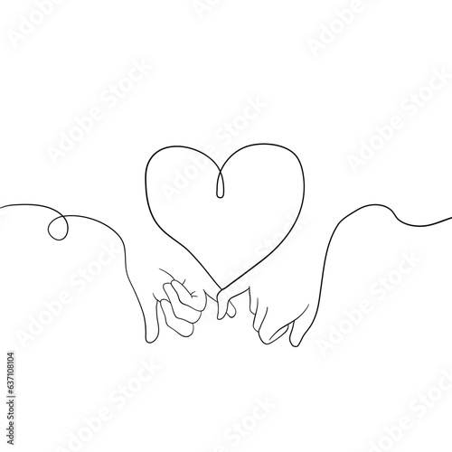 a heart in the shape of hands held by little fingers.