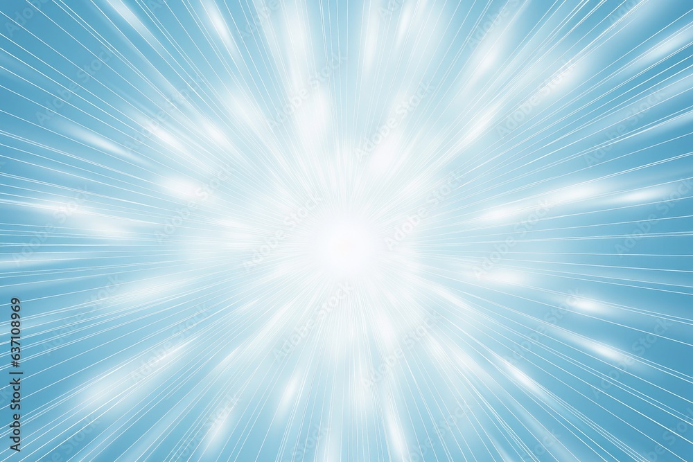 Bright blue background with white rays Bright blue background with white rays