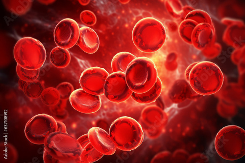 Blood cells background, hematology with blood, the human body