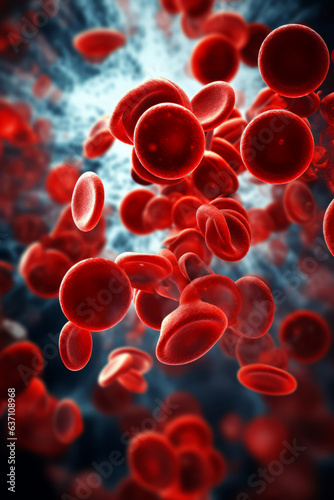 Blood cells background, hematology with blood, the human body