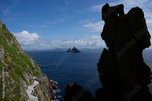 Obraz na płótnie Skellig Michael Monastery (Skellig Michael: Home of Luke Skywalker in Star Wars)
